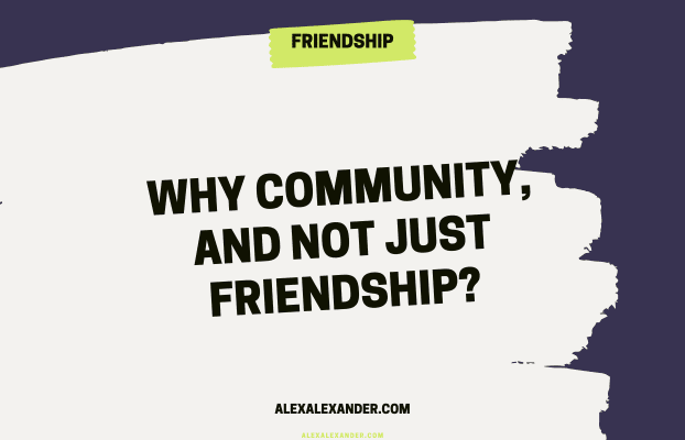 Promotional Graphic for Blog Post : Why Community and not just friendship?