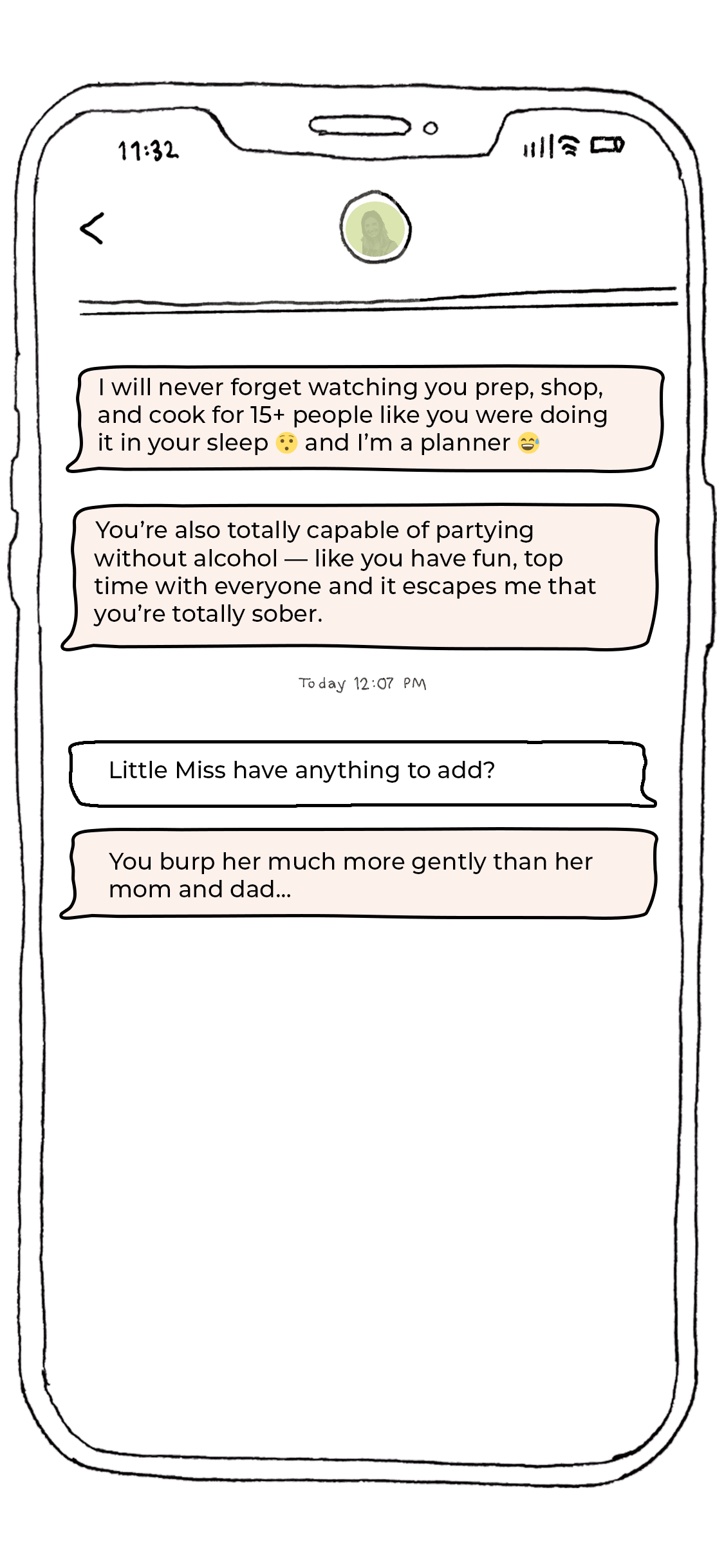 Alex Alexander Text Messages from Friends