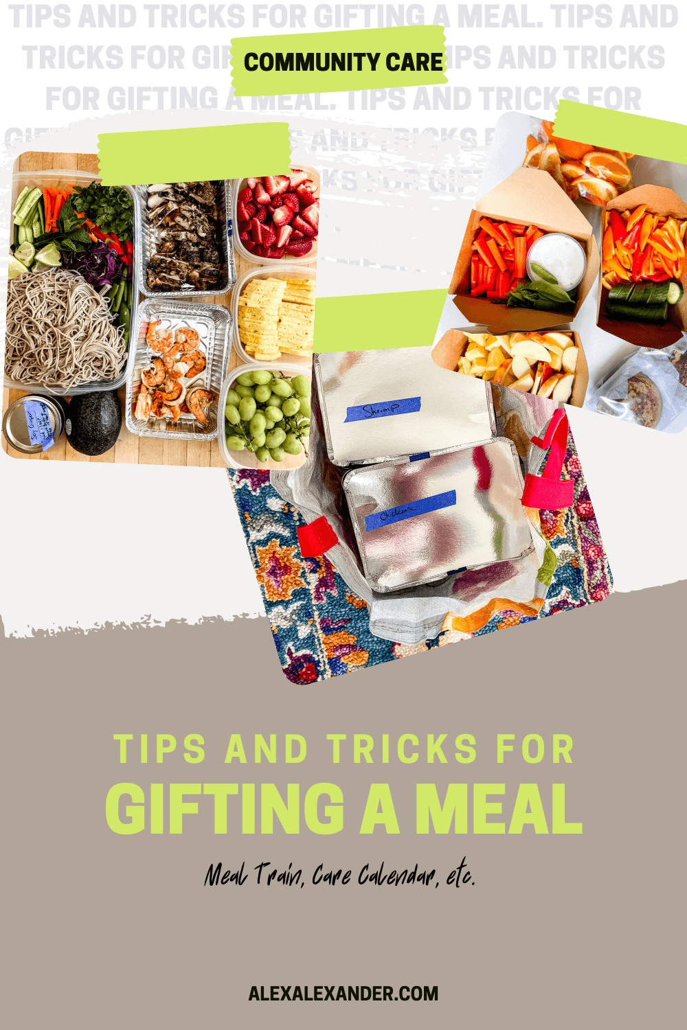 Tips and Tricks for Gifting a Meal -- Blog Post Promotional Graphic