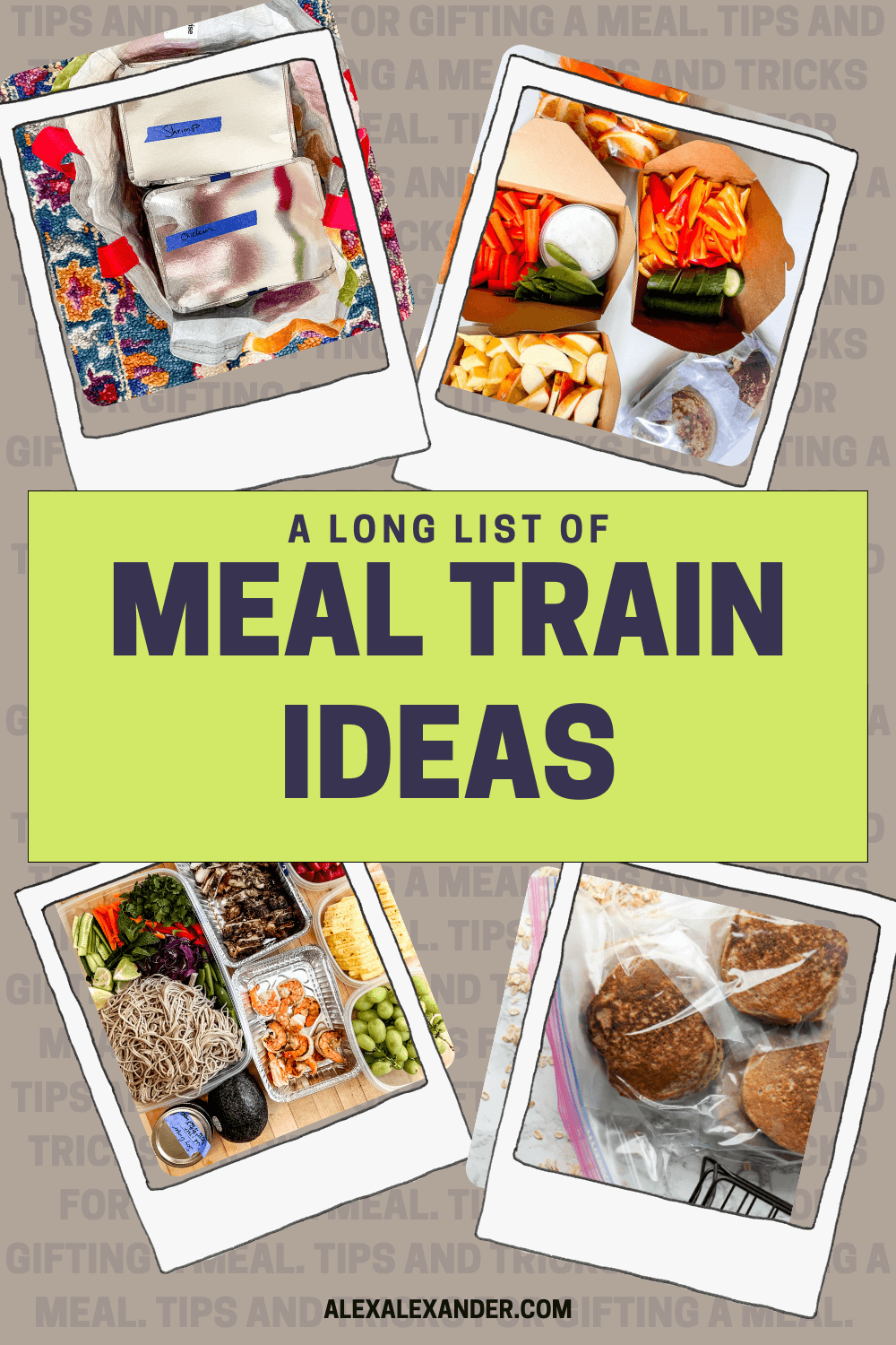 A Long List of Meal Train Ideas Take a Meal to Someone